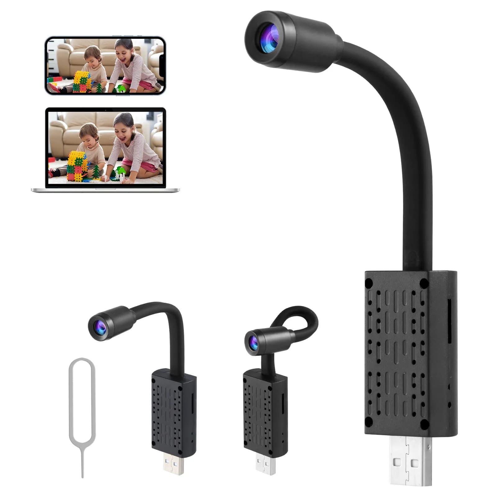 Security Camera 1080P Wireless With Night Motion Detection Remote Monitoring For Home Monitor Door Viewer Security Cameras