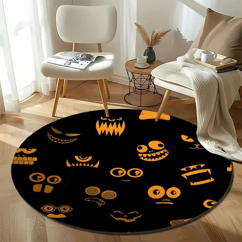 Free shipping! Halloween-Themed Round Rug for Festive Decor round carpet for home sofa bedroom, gift