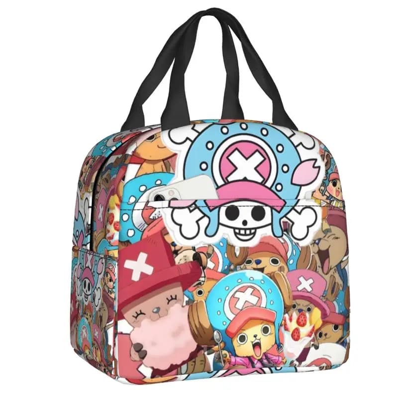 Borsa termica per il pranzo Anime One Piece per donna, borsa termica riutilizzabile per il pranzo, contenitore per alimenti per la scuola, per bambini, borse tote per picnic