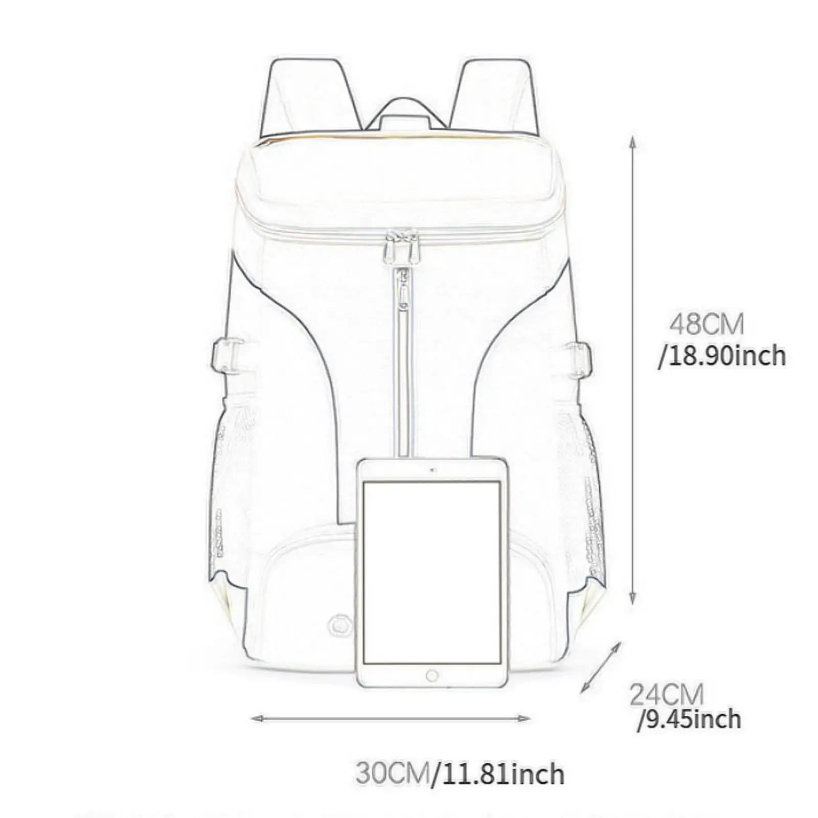 Badminton Backpack Large Capacity Shoes Pocket Sport Bag Easy Carrying Tennis Backpack Multipurpose for Gym Travel Adults