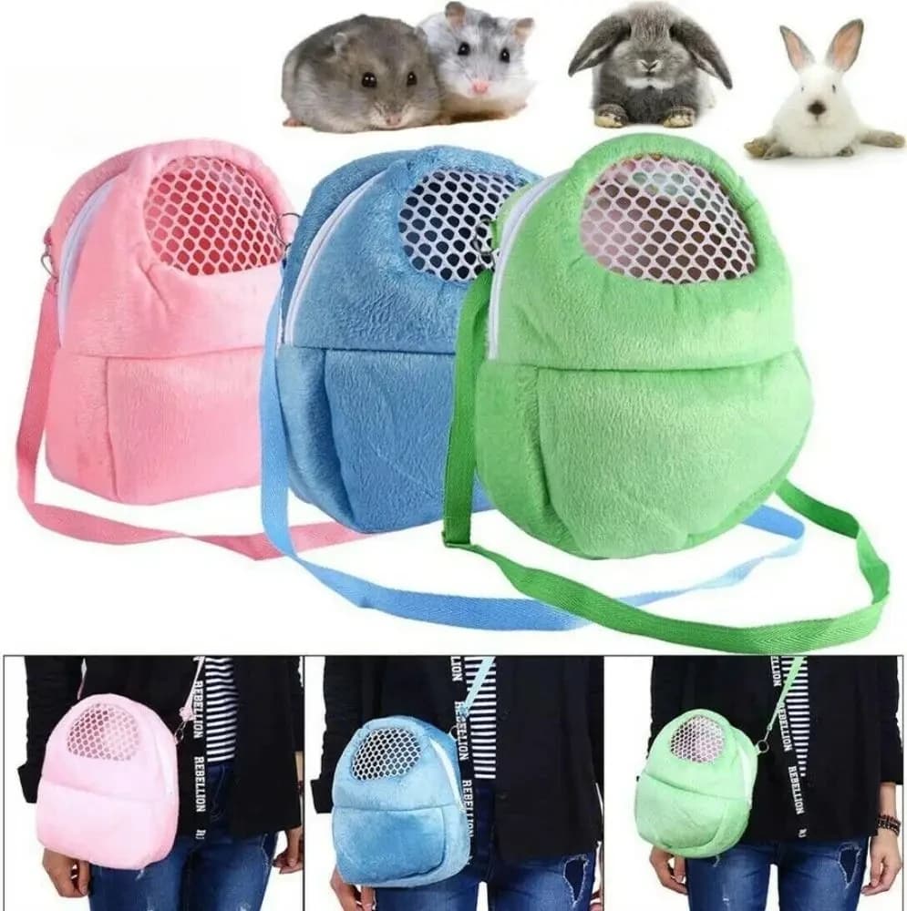 Borsa da trasporto calda per piccoli porcellini d'India, criceti, conigli - Gabbia da viaggio per animali domestici