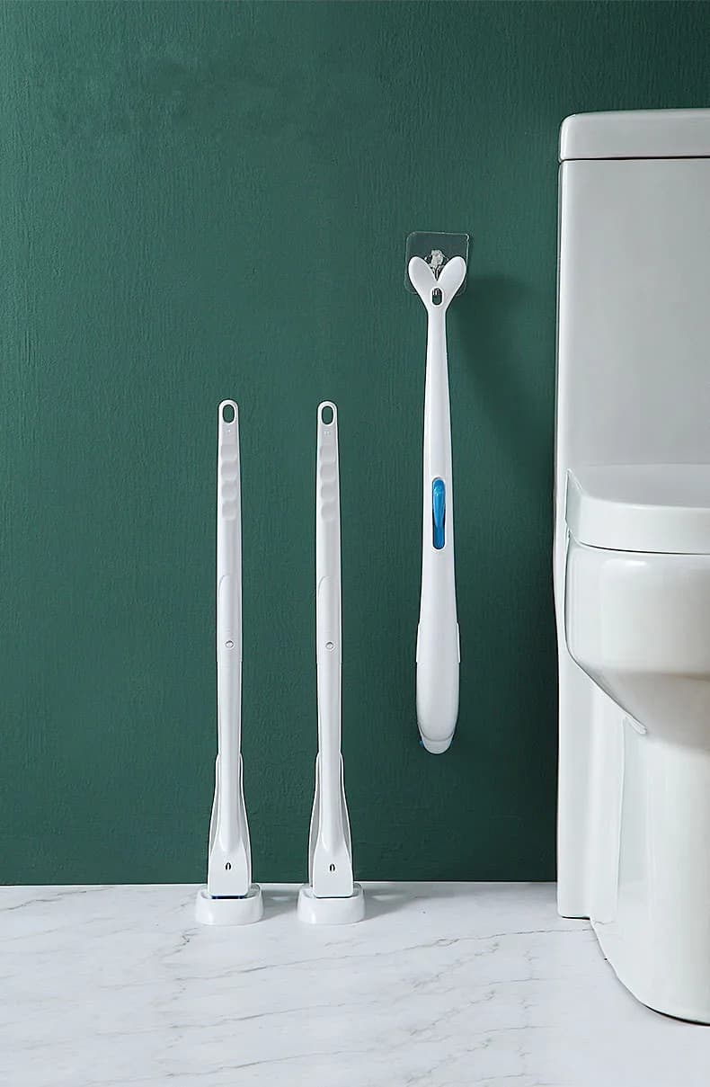 Set di spazzole per la pulizia della toilette con testina di ricambio usa e getta da 12 pezzi Spazzolatura a tutto tondo Spazzole per la pulizia delfino del bagno OK 1105