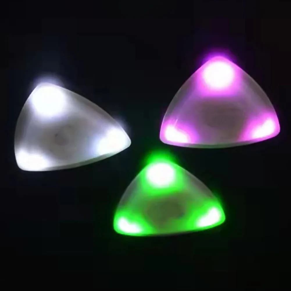 Lighted Guitar Pick Featuring Non Slip Design and High Sensitivity LED Activation Smooth Tip for Consistent Acoustic Output