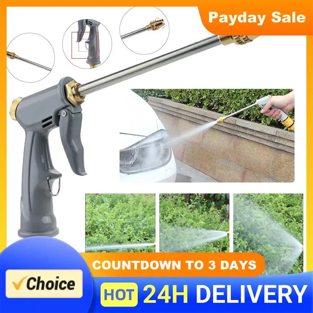 High pressure agricultural sprayer with pipe nozzle, adjustable and adjustable, for domestic use and car wash
