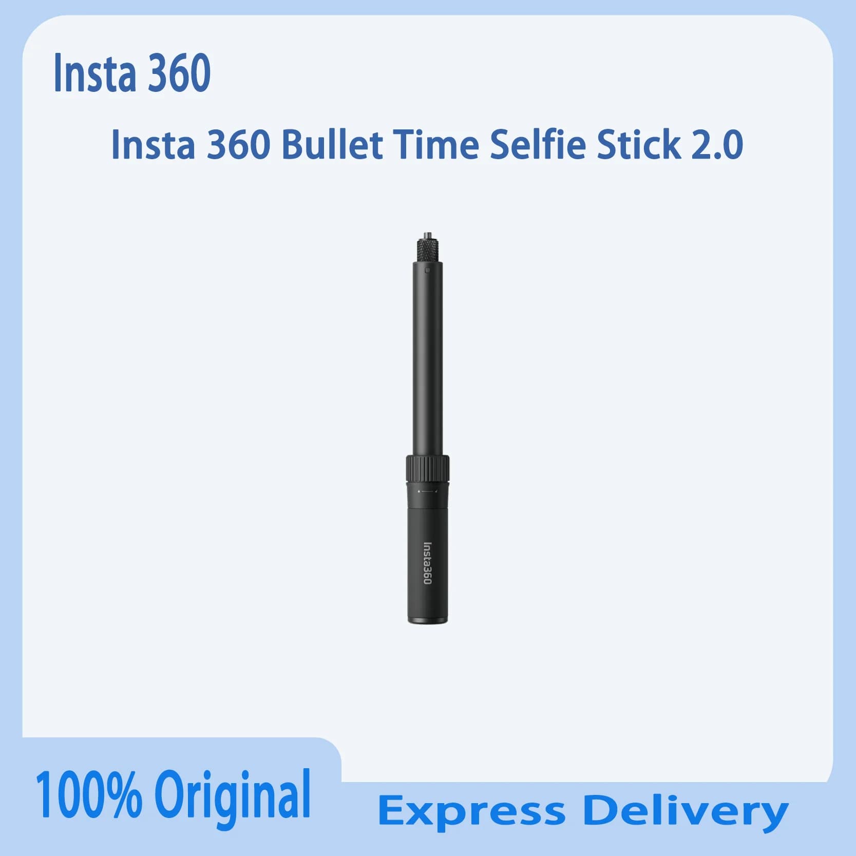 Original Insta360 Bullet Time Selfie Stick 2.0 120cm Extendable Invisible Monopod Handle for 360 Action Camera Accessories
