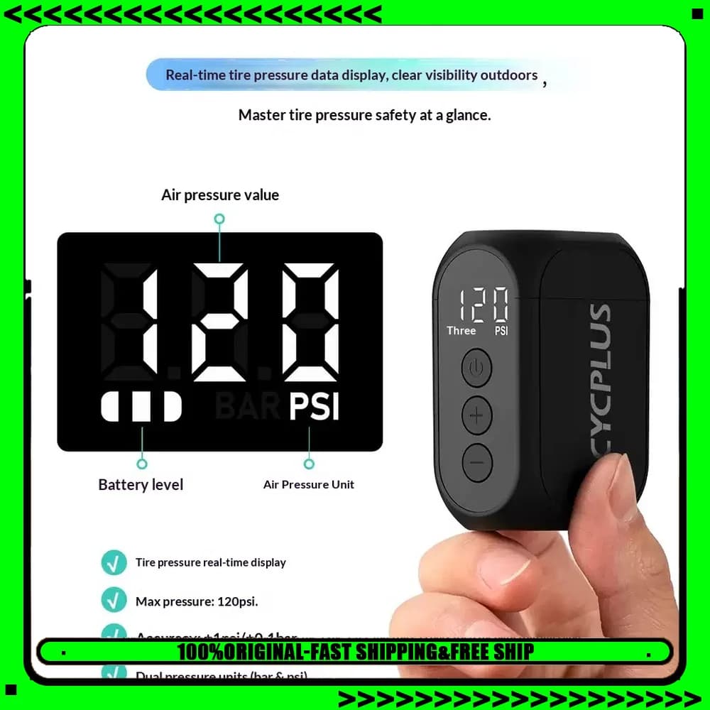 CYCPLUS AS210 Mini Electric Bicycle Pump Portable High Pressure Bike Tire Inflator