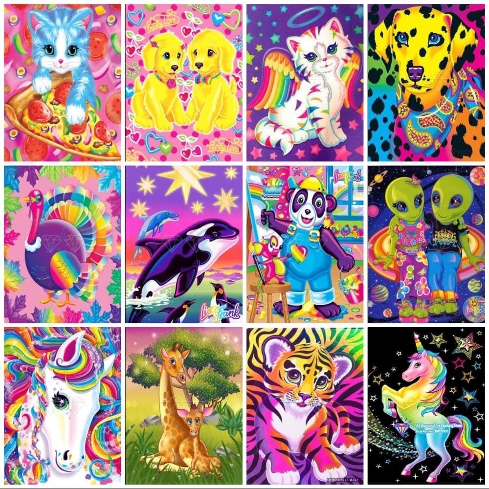 animal unicorn Cat Dolphin Tiger Square Round Diamond Painting Kit 5D DIY Diamond Embroidery Art Gift Crafts Home Decor Gift