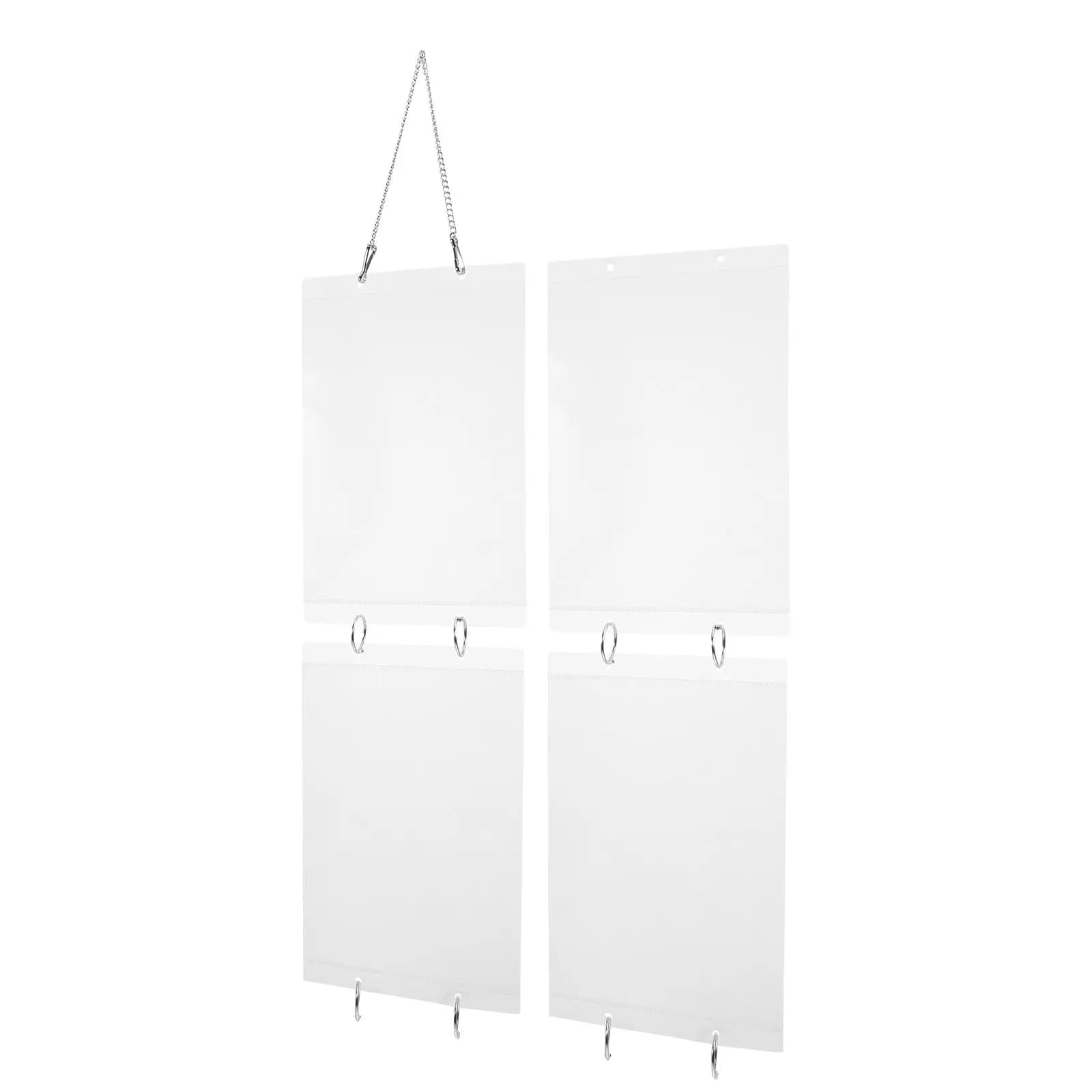 Set di 1 Portaetichette Trasparente A5 con Apertura Laterale, Organizzatore Sospeso per Etichette, Tasca per Poster per Negozi e Supermercati