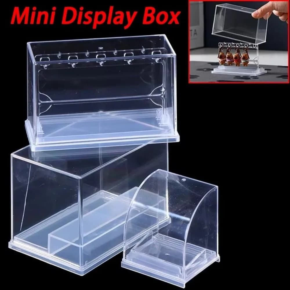 New Stackable Clear Storage Box Transparent Dustproof Card Storage Box Plastic Mini Size Acrylic Display Box Desktop Organizer