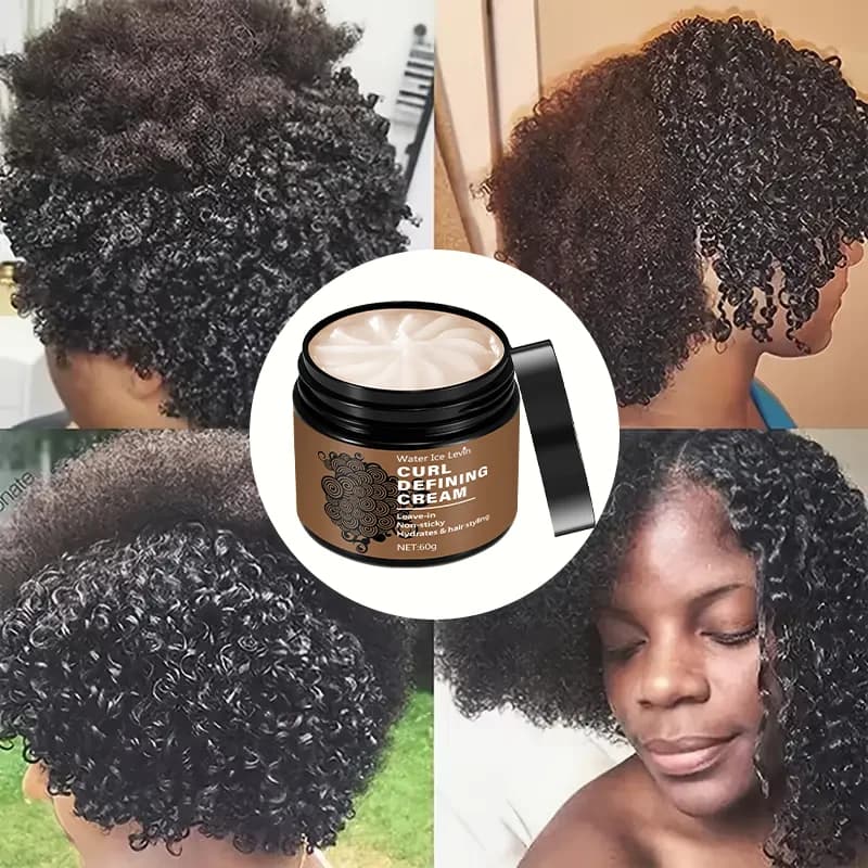 60 g curly hair cream - Moisturizing cream for hair suitable for normal hair, men and women, easy to use and transport with vegetable formula