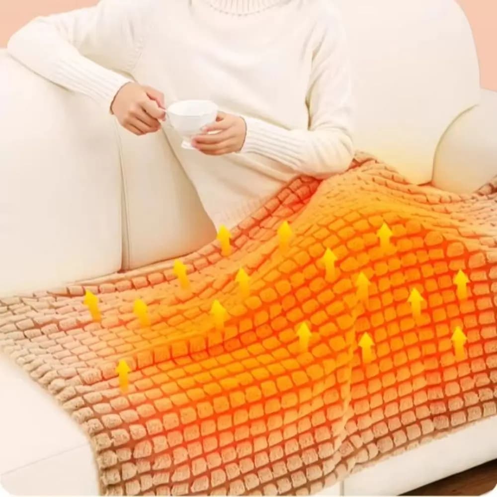 Coperta Elettrica USB Riscaldabile da Ufficio, Lavabile e Portatile, Scaldacollo e Scaldacorpo per l'Inverno