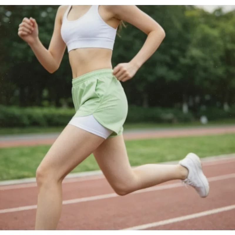 Pantaloncini da Corsa Estivi da Donna 2 in 1, 3 Pollici, Asciugatura Rapida, Effetto Due Pezzi, per Maratona, Fitness all'Aperto e Anti-Esposizione