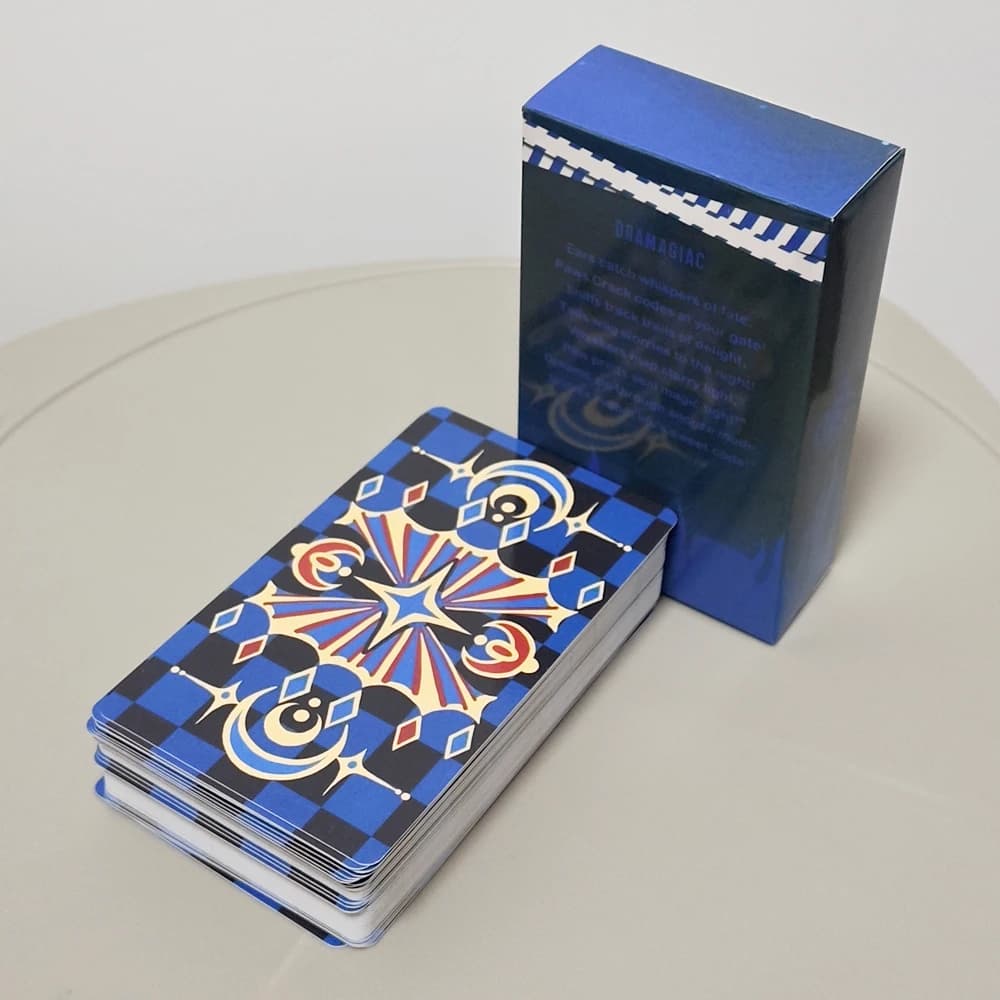 Mazzo di tarocchi Dramagiac 78 pezzi Carte dei tarocchi stile Rider Waite Edizione blu 10,3 * 6 cm Regalo da strega