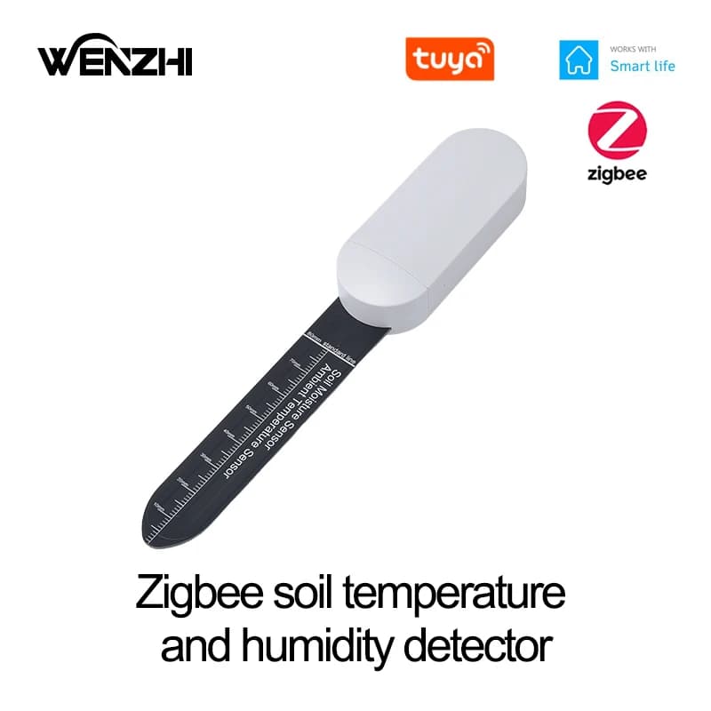 Sensore di umidità e temperatura del suolo ZigBee 3.0, rilevamento esterno impermeabile, alimentato a batteria, controllo remoto Tuya Smart Life