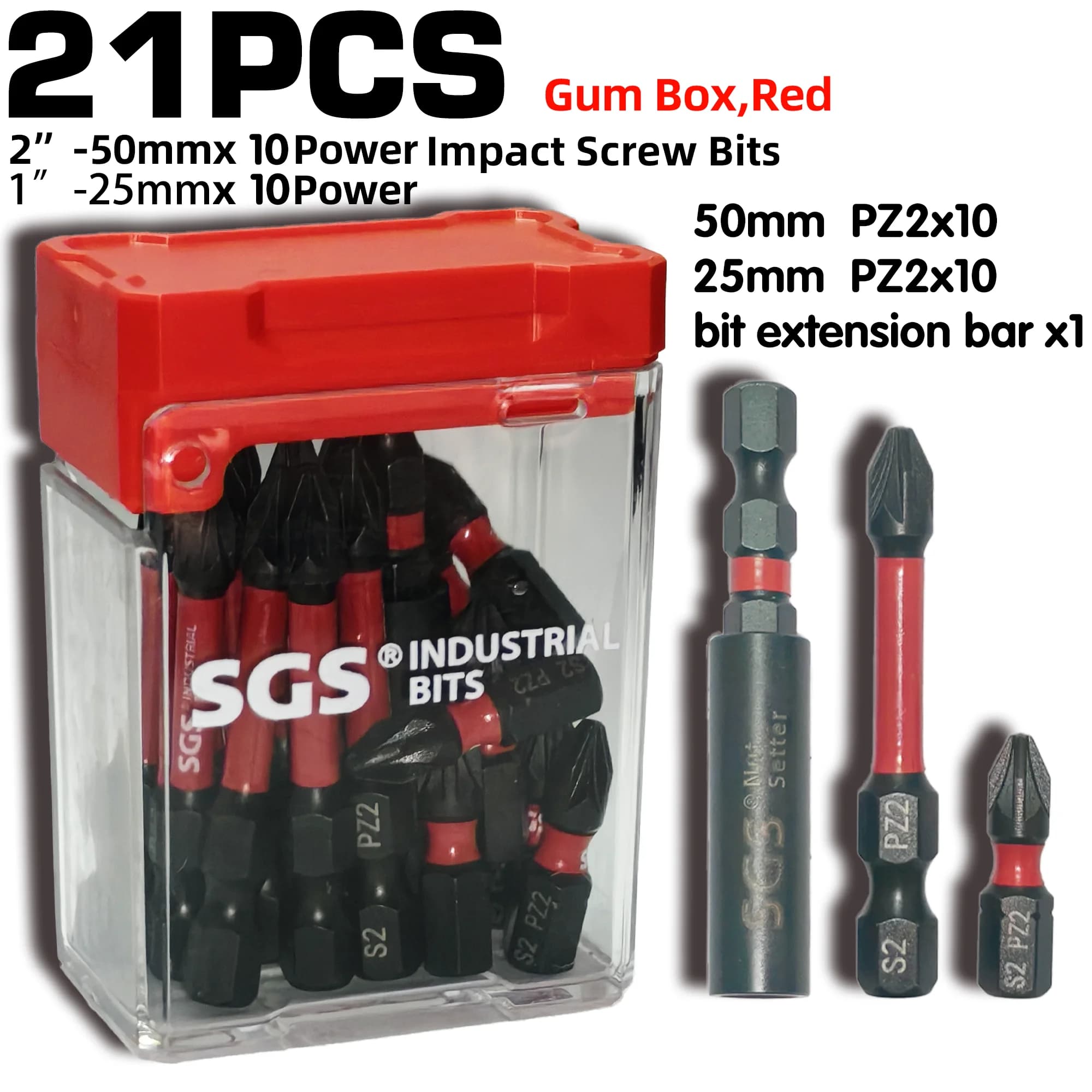 Set di punte per cacciavite Phillips da 21 pezzi, materiale in acciaio S2, dimensioni 25/50 mm, asta di prolunga per vite profonda 60 mm, resistente agli urti, resistente alla corrosione, forte adsorbimento magnetico, antiscivolo, facile da usare, adatto per utensili elettrici/riparazione digitale/riparazione di tutti i scenari