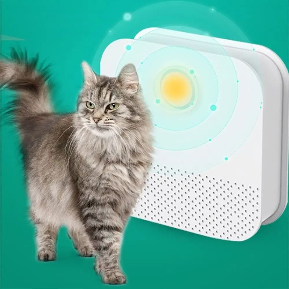 Intelligent Cat Odor Purifier Rechargeable 4000mAh Pet Deodorization Purifier Portable Wireless Litter Box Deodorizer