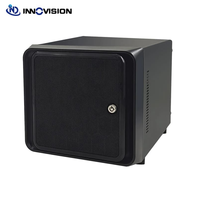Nuova custodia NAS per disco rigido a 4 alloggiamenti supporta la scheda madre Mini ITX per l'archiviazione di rete domestica