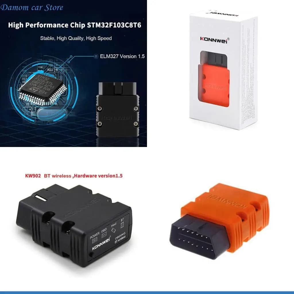A2UC OBD2 Scanner KW902 Bluetooth-compatible Auto Scanner MINI OBDII Code Reader for Android Phone