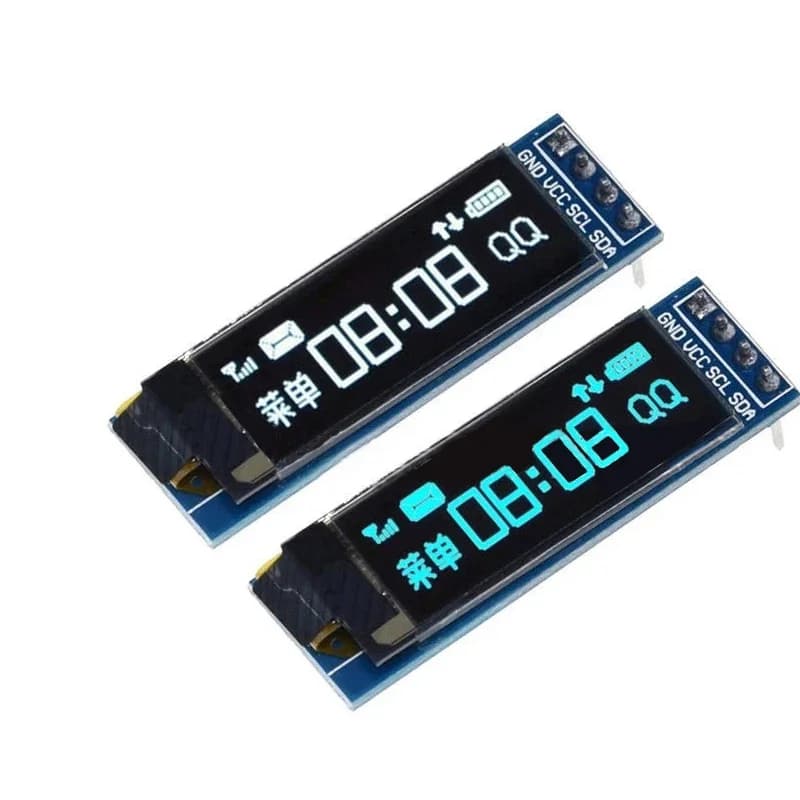 0,91 inch OLED I2C display module SSD1306 128x32 blue white for Arduino Raspberry Pi ESP32 STM32 Mini TFT Screen Alternative