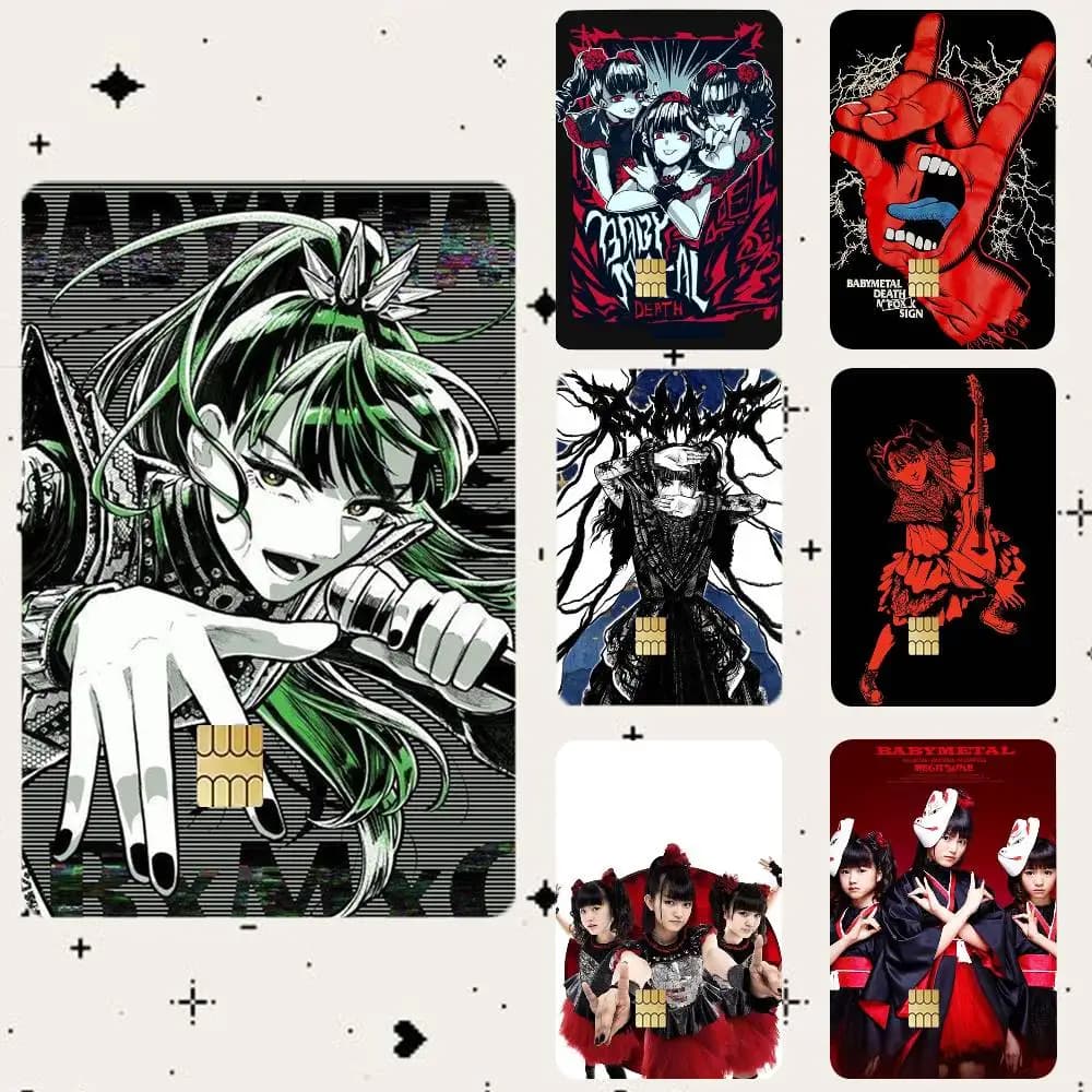 B-Babymetal Rock METAL FORTH HD Adesivi Protettivi Impermeabili per Carte di Credito, Bancarie e da Gioco