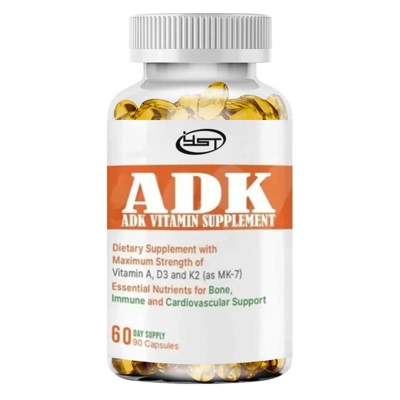 ADK Vitamin Supplement, High Efficiency Vitamin A, D3 5000 IU, and K2-MK7, Used for Bone and Immune Support - Non GMO
