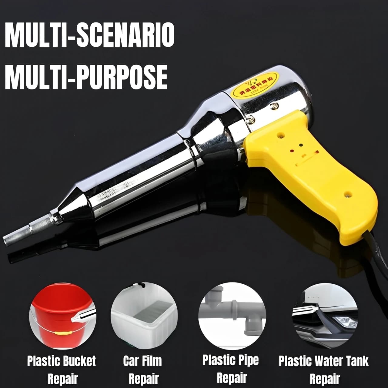 700W 220V-240V Adjustable Plastic Welding Torch Machine Heat Air Gun Plastic Hot Air Welding Gun Kit Welder for PE PP PVC