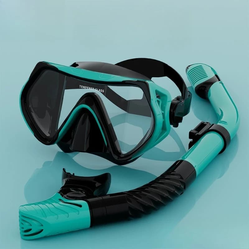Underwater Mask with Dry Mouth, Complete Set for Snorkeling, Swimwear with Large Montature, Liquid Silicone Underwater Mask
