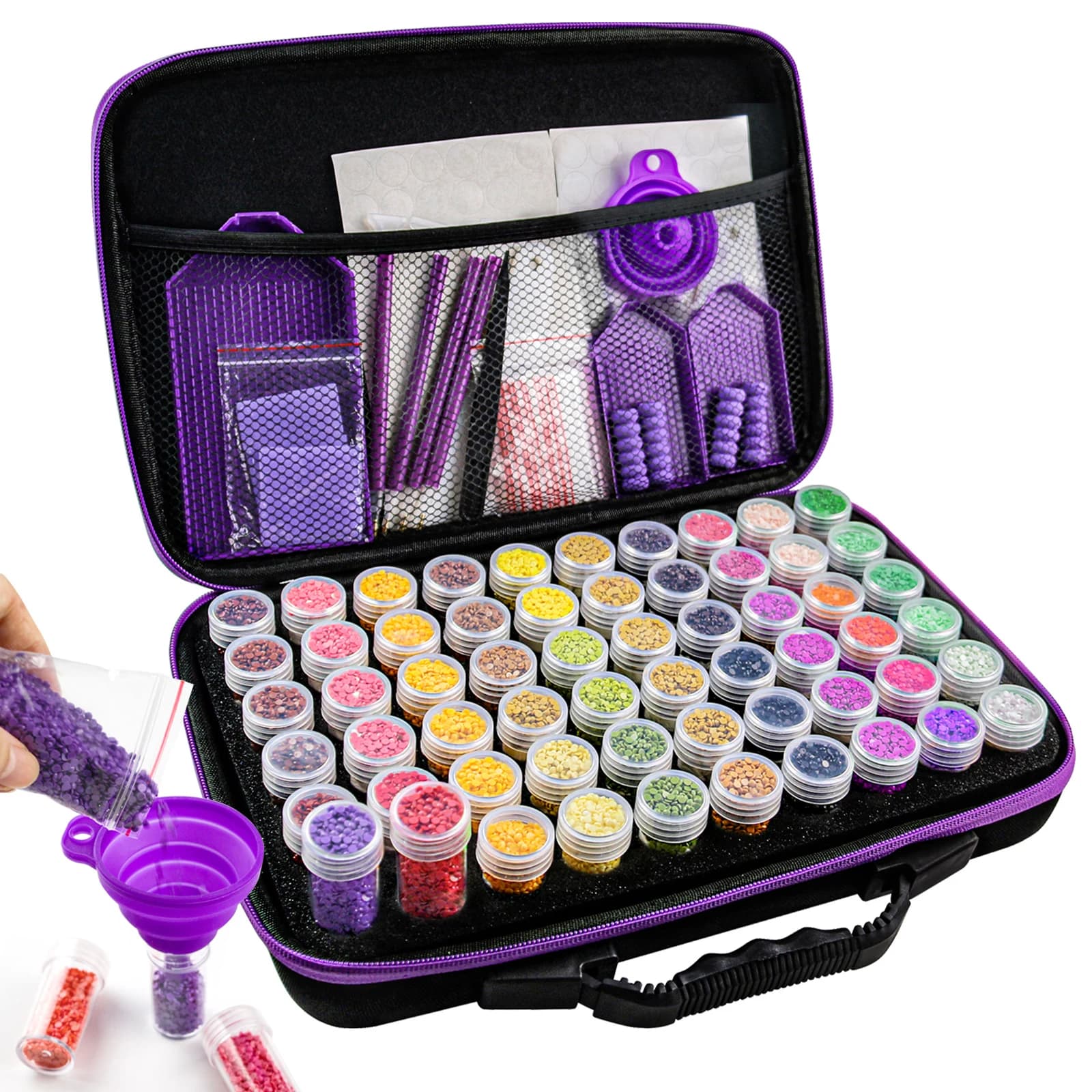 30/60/120 pieces diamond jigsaw jigsaw box, complete set of tools and stickers for diamond jigsaw puzzle, artistic puzzle bag