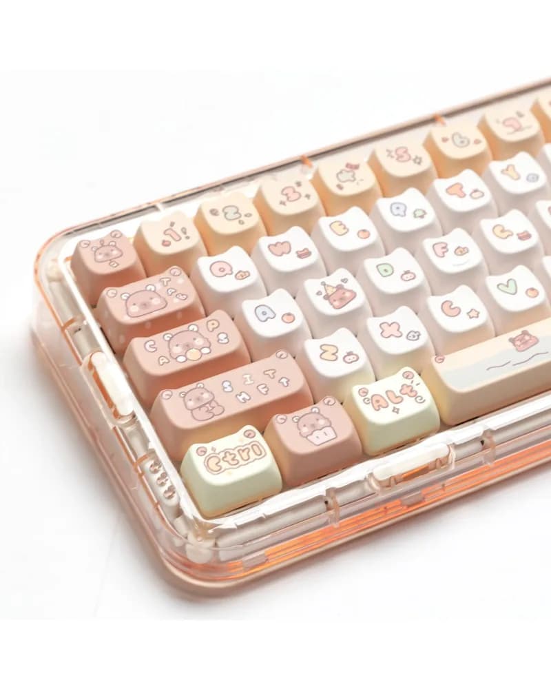 Set completo di keycap MAO Cat Height Kapi Pull in PBT con sublimazione, tasti spaziati 7u, tastiera meccanica supplementare