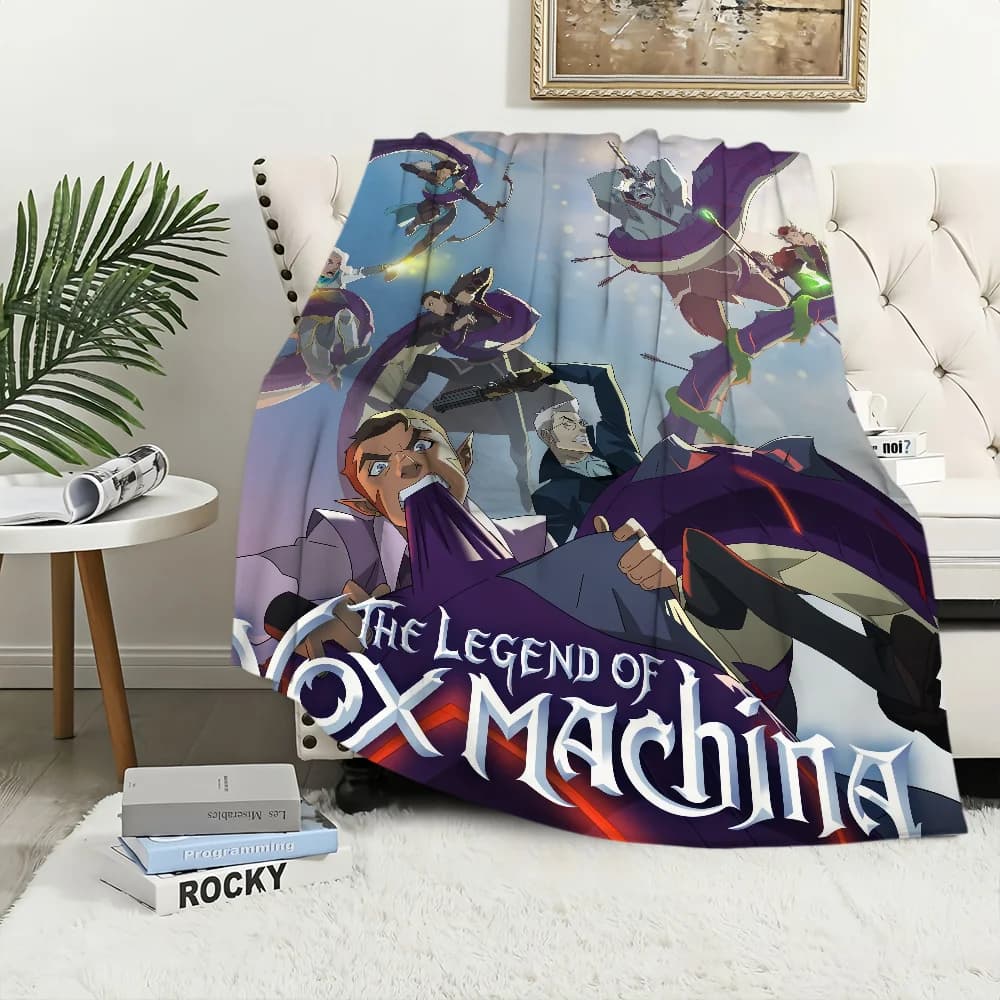 Cartoon The L-Legend of V-Vox M-Machina Blanket Plush Nap Sofa rug for Living Room Office Bedroom Birthday Home Travel Kid Gifts