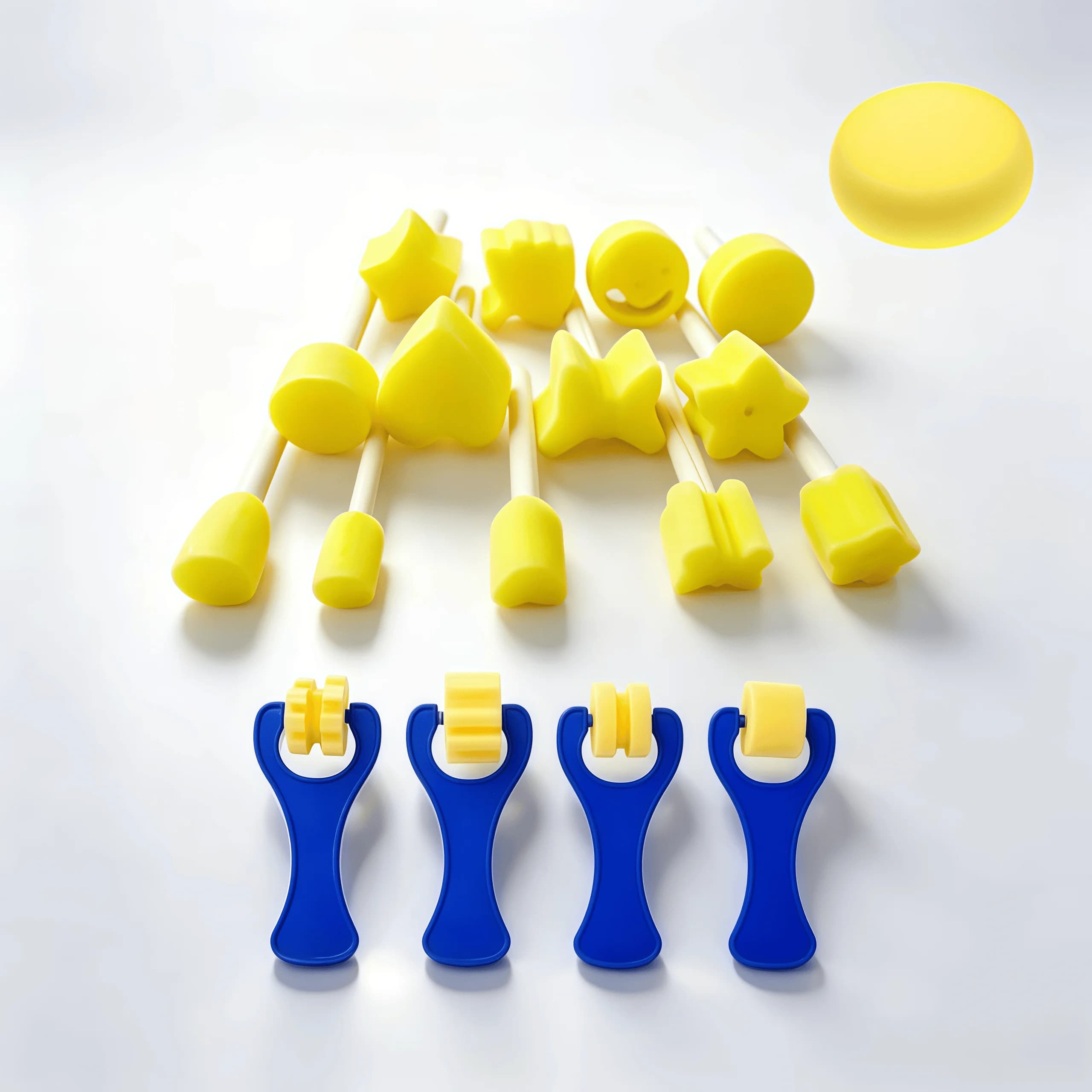 18Pcs Sponge Roller Stamps Set, Patterned Foam Painting Rollers for Card Making & DIY Art, Craft Tools