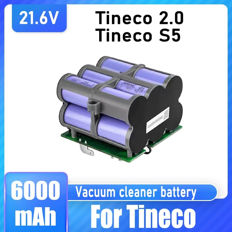 For Tineco FLOOR ONE 2.0 S5 PRO 2 S5 Smart S5 Vacuum Cleaner Battery Replacement, 21.6V 6000mAh