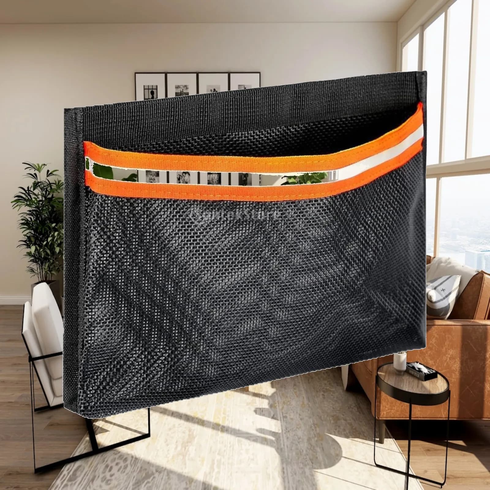 Compact Boat Storage Net Rectangle Mesh Organizer Fishing Tackle Holder for Boat Fishing Accessories