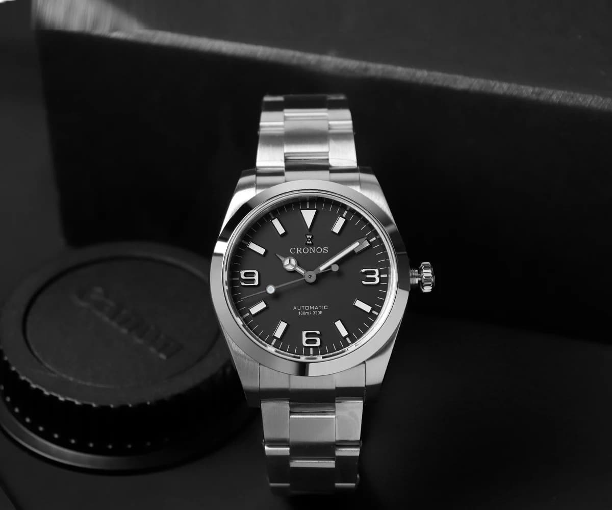 Nuovo Cronos EX Diver Orologio meccanico da uomo 39mm Automatico MIYOTA 90S5 Vetro zaffiro Bracciale con boccole Chiusura scorrevole 10ATM L6041