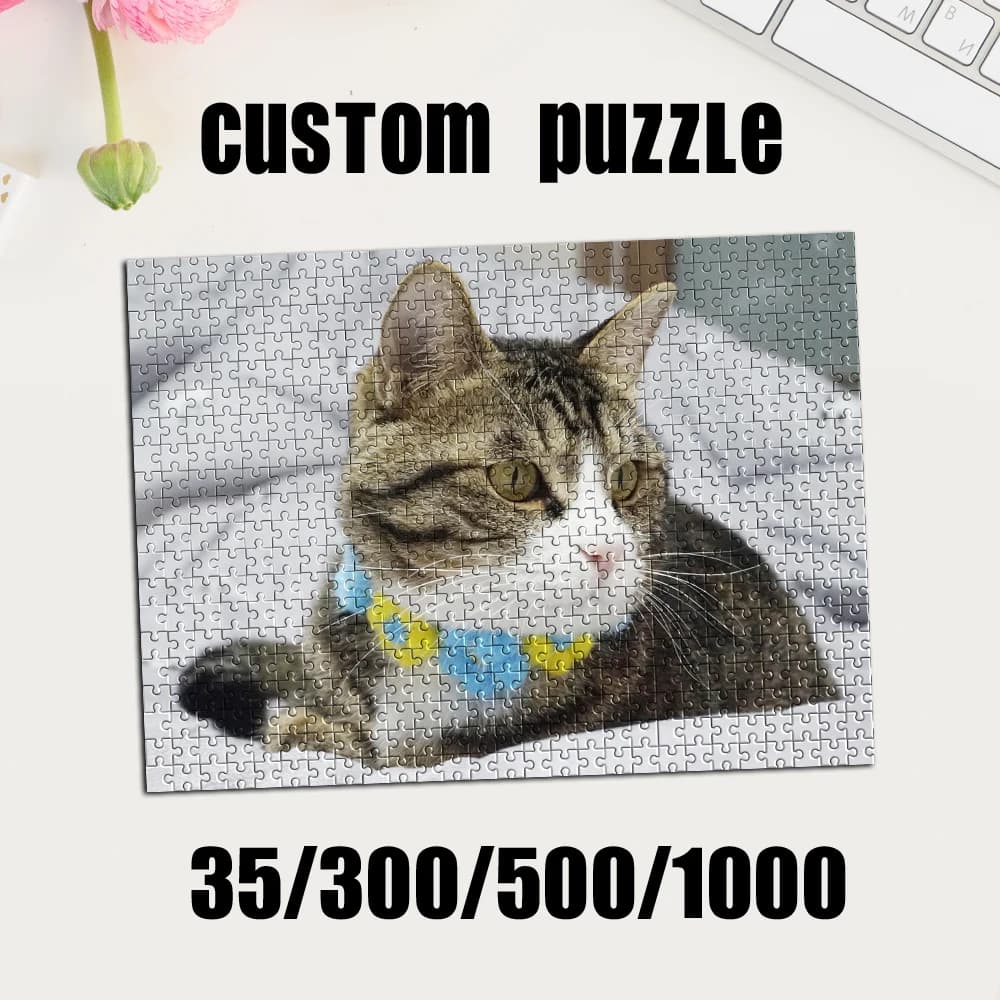 Puzzle personalizzato con foto da 35/300/500/1000 pezzi, puzzle artistico personalizzabile fai da te, arte da parete con foto