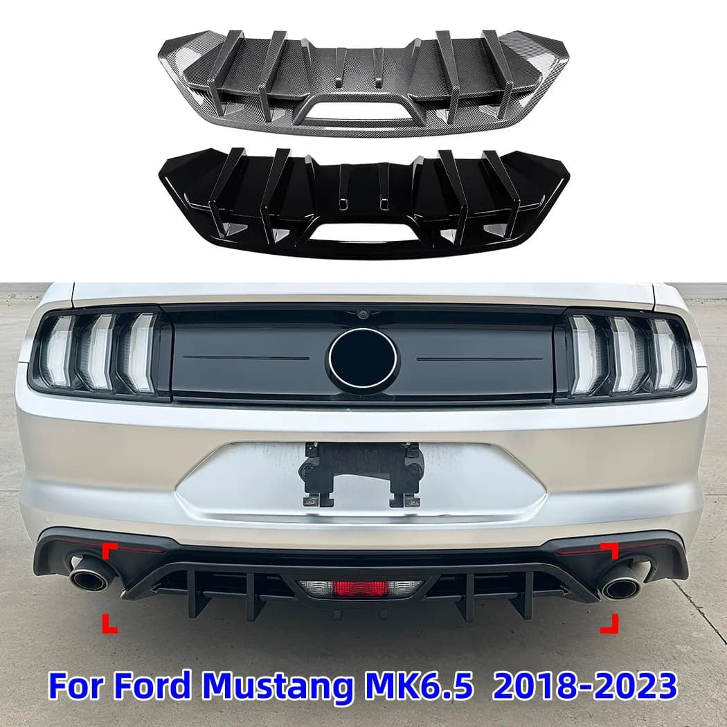 Diffusore Posteriore Spoiler Splitter Protezione Paraurti per Ford Mustang MK6.5 2018 2019 2020 2021 2022 2023 Decorazione e Protezione in ABS