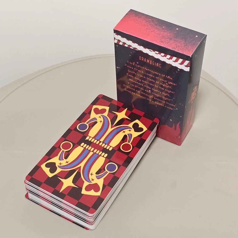Mazzo di tarocchi Dramagiac edizione rossa da 10,3 * 6 cm 78 pezzi Carte dei tarocchi stile Rider Waite Regalo Witchy