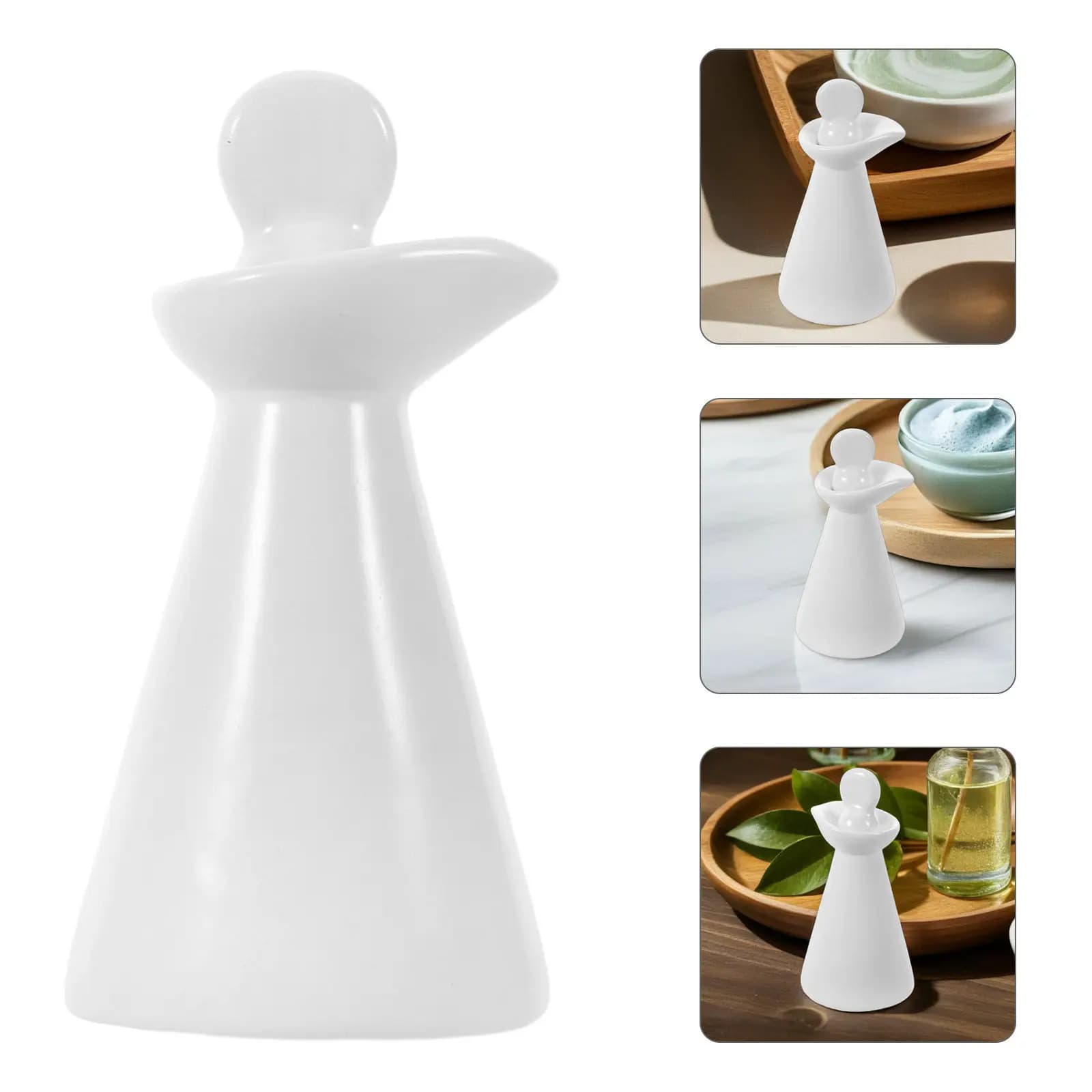 Vintage Ceramic Essential Oil Bottle Mini Dropper Jar Spa Travel Storage Bottle Perfume Diffuser Container