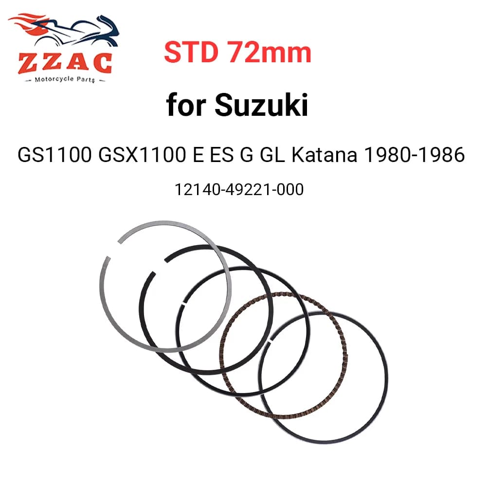 STD 72mm Motorcycle Piston Ring Set 12140-49221-000 for Suzuki GS1100 GSX1100 E ES G GL Katana 1980-1986 Engine Parts