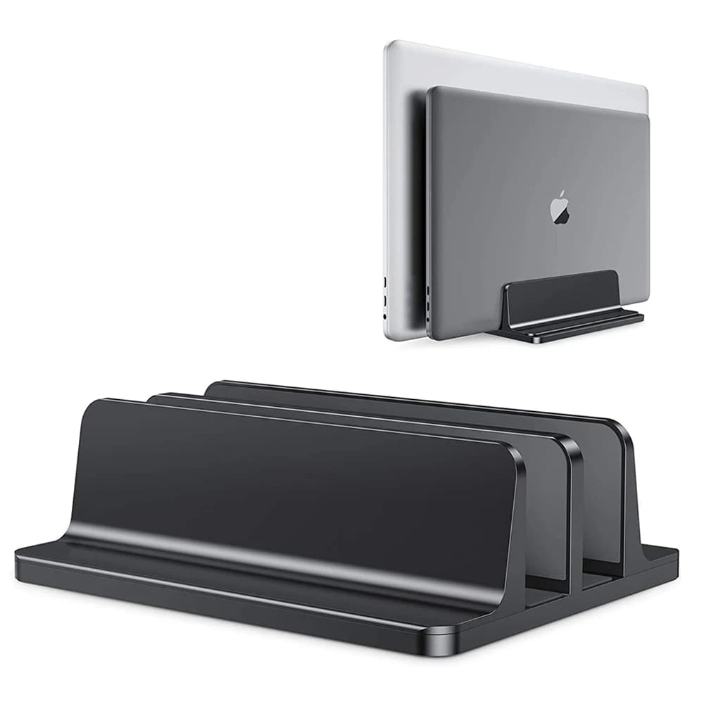 Supporto per laptop verticale Supporto per base di supporto per supporto per notebook portatile regolabile in alluminio per supporto per libro accessorio MacBook Pro Air