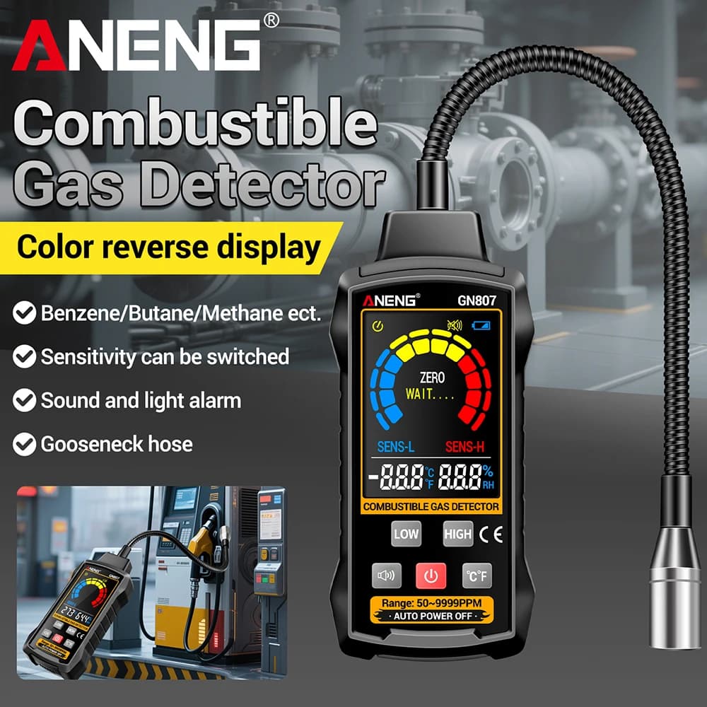 Combustible Gas Detector Gas Leakage Tester 50~10000PPM Car Air Conditioner AC Freon Halogen Household Natural Gas Leak Detector