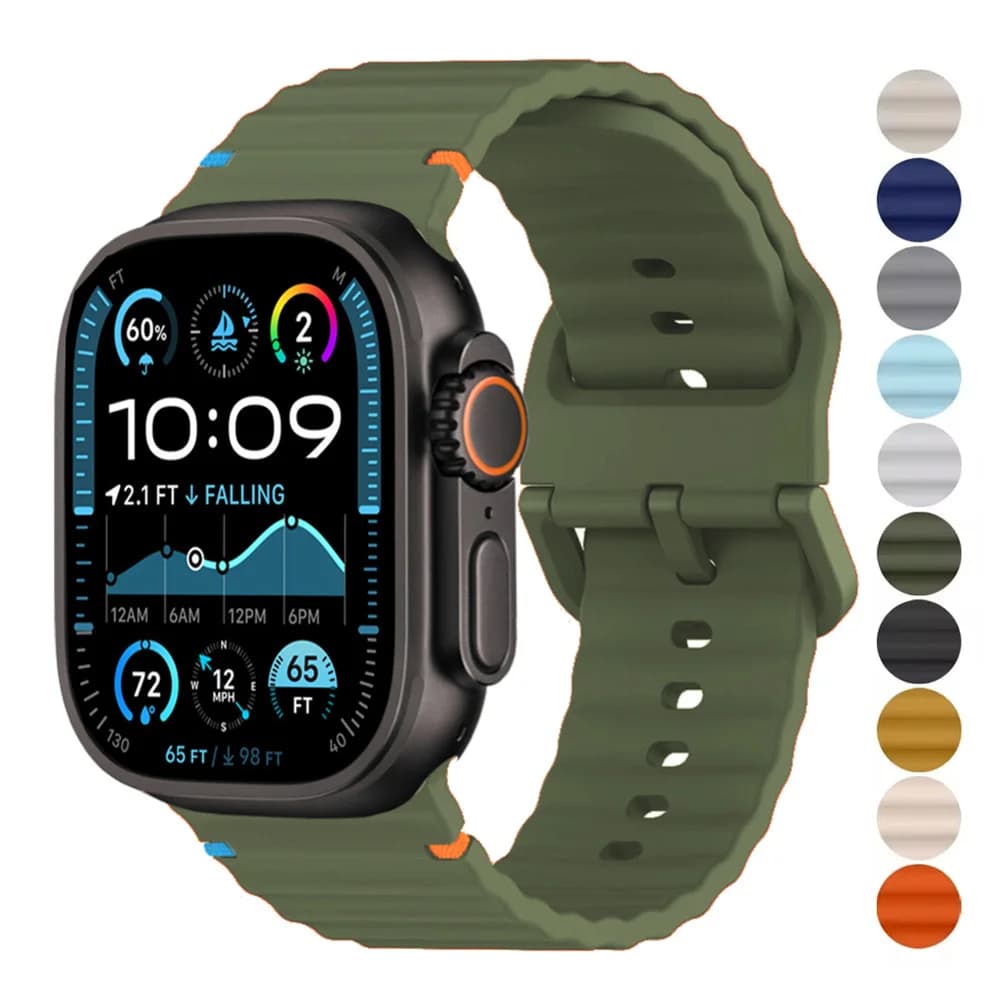 Cinturino in silicone per cinturino Apple watch 44mm 49mm 40mm 45mm 42mm 46mm 38mm cinturino correa iwatch Serie 9 8 7 6 SE 10 Ultra 2 cinturino