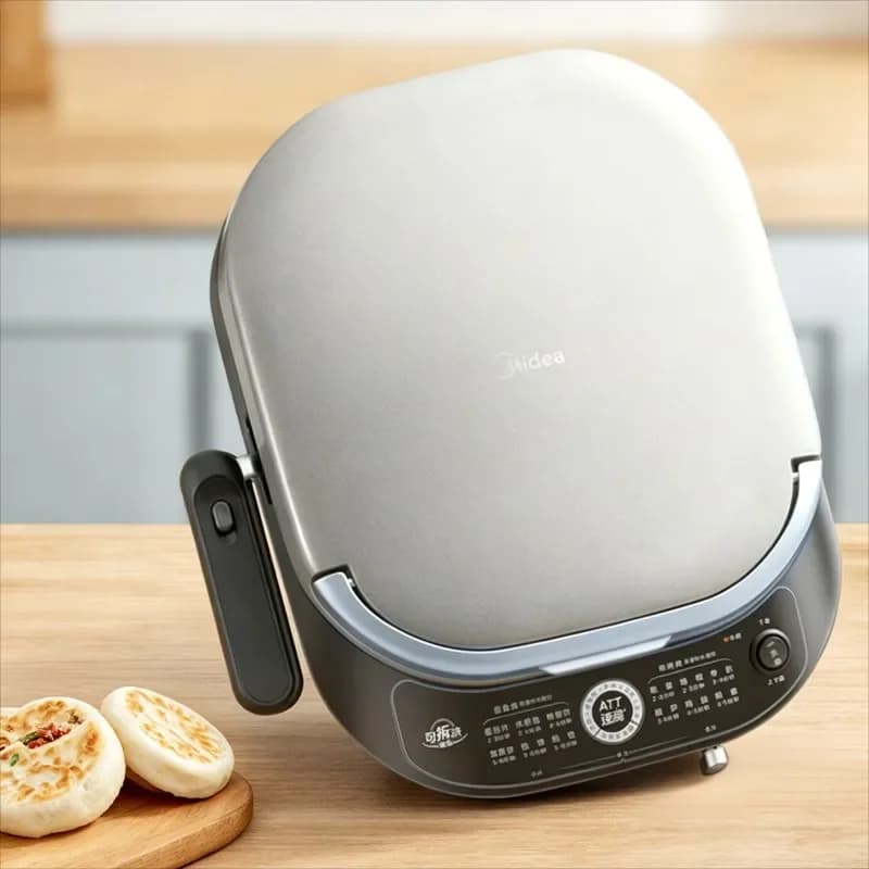 Piastra elettrica per pancake, piccola piastra domestica a doppio lato con riscaldamento, allargata e profonda, rimovibile e lavabile.