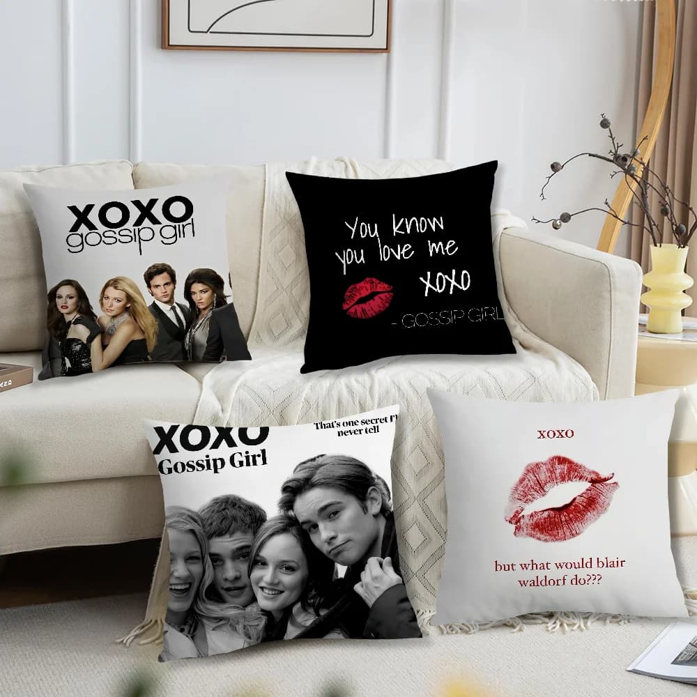 Film G-Gossip G-Girl XOXO Moda per camera da letto Auto Caffetteria Camera Morbida e soggiorno Divano Federa decorativa per cuscino