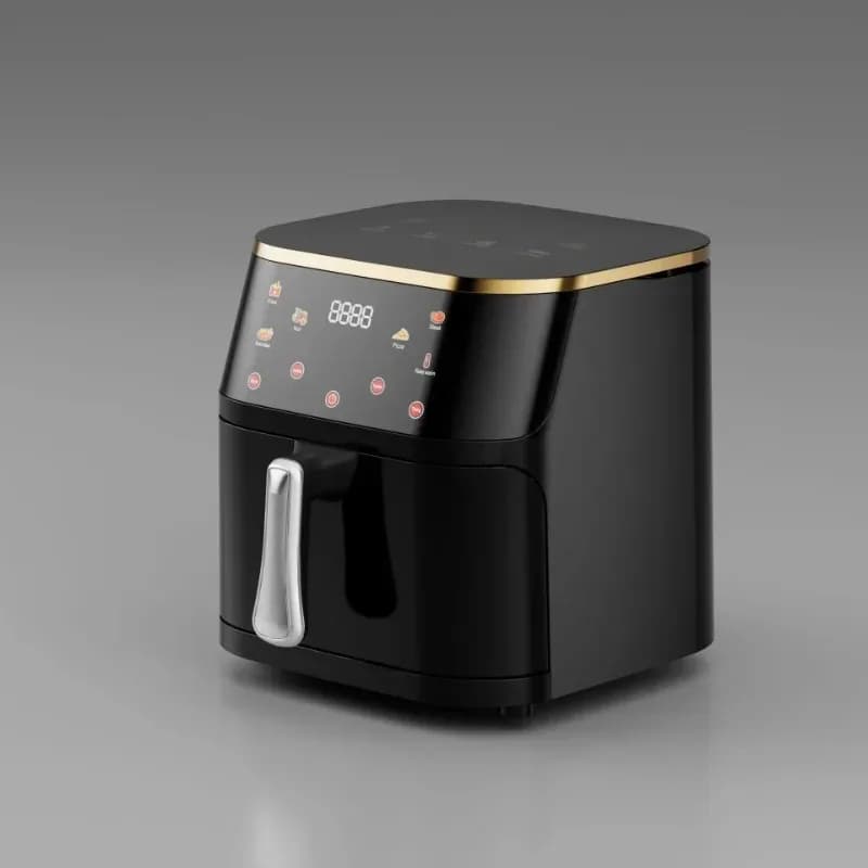 Household 8-liter Air Fryer 8-liter Stainless Steel Square Steam Oven with Digital Control
