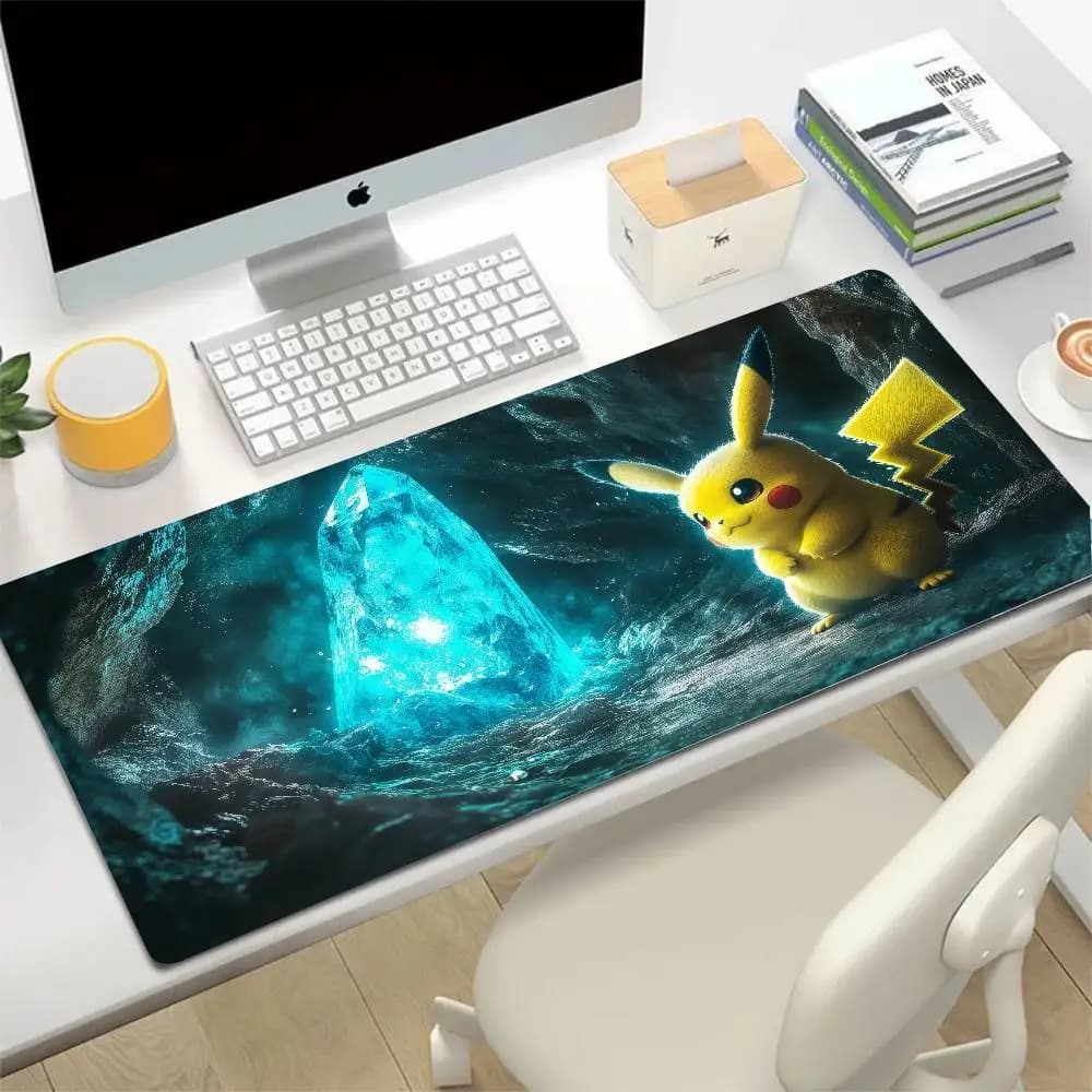 Tappetino da Gaming XXL Pokemon Pikachu Gengar in Gomma con Bordo Cucito da 2MM