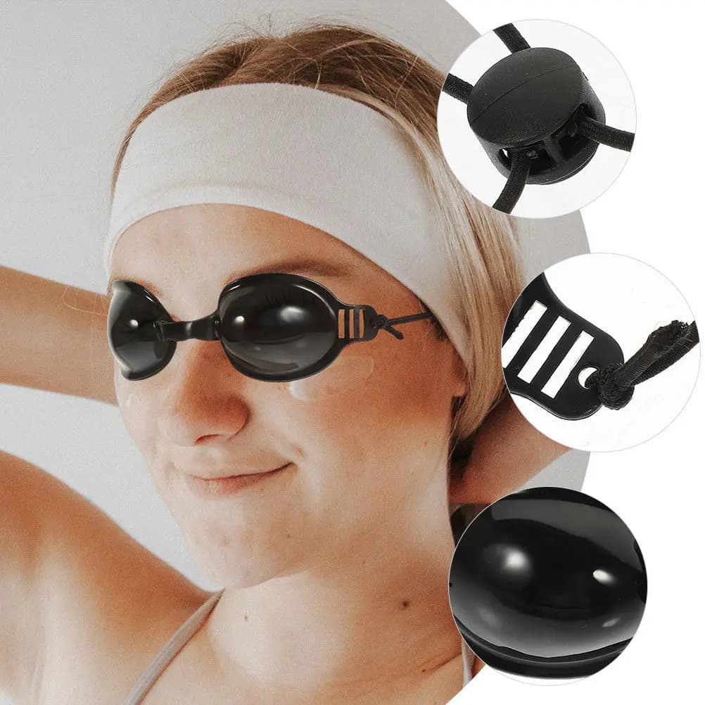2Pcs Safety Goggles Lightweight Adjustable Protective Eyewear for Ipl Tattoo Removal Teeth Whitening Tanning Beds Eye