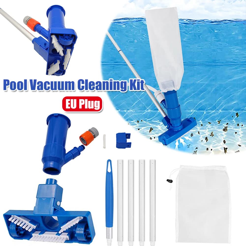 Aspiratore per Laghetto Subacqueo con Manico, Pulitore a Getto per Disinfezione e Aspirazione, Portatile per Piscine Fuori Terra