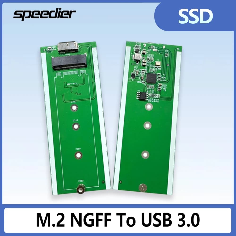 Scheda adattatore per custodia per disco rigido portatile Speedier M.2 SSD / NGFF a USB 3.0 per custodia per disco rigido portatile esterno