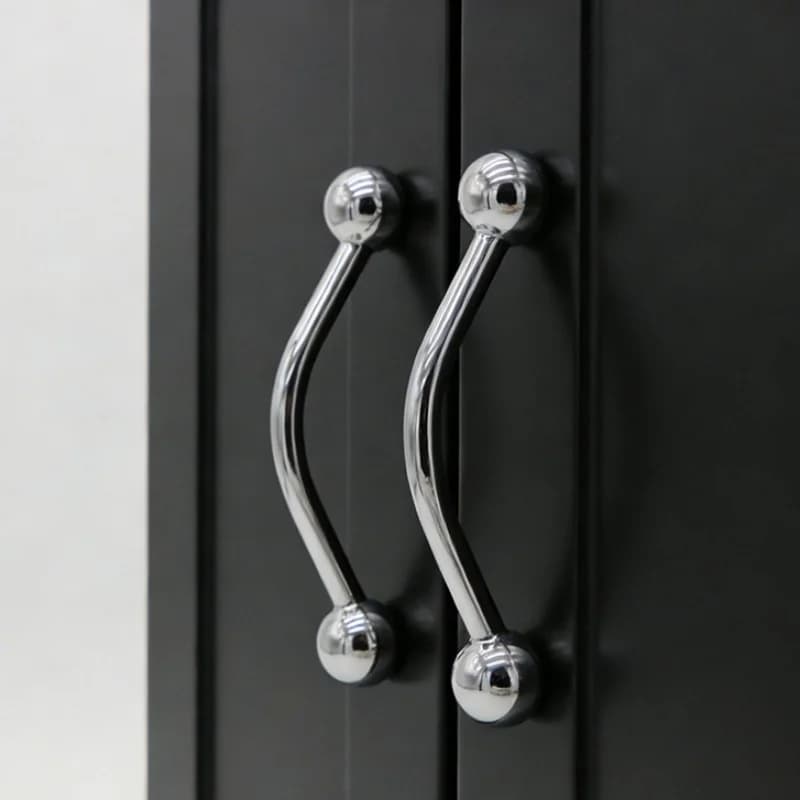 Maniglie per Mobili Cromate Stile Antico, Maniglie per Armadi e Guardaroba, Maniglie per Cucina e Cassetti, Pomelli per Cassetti
